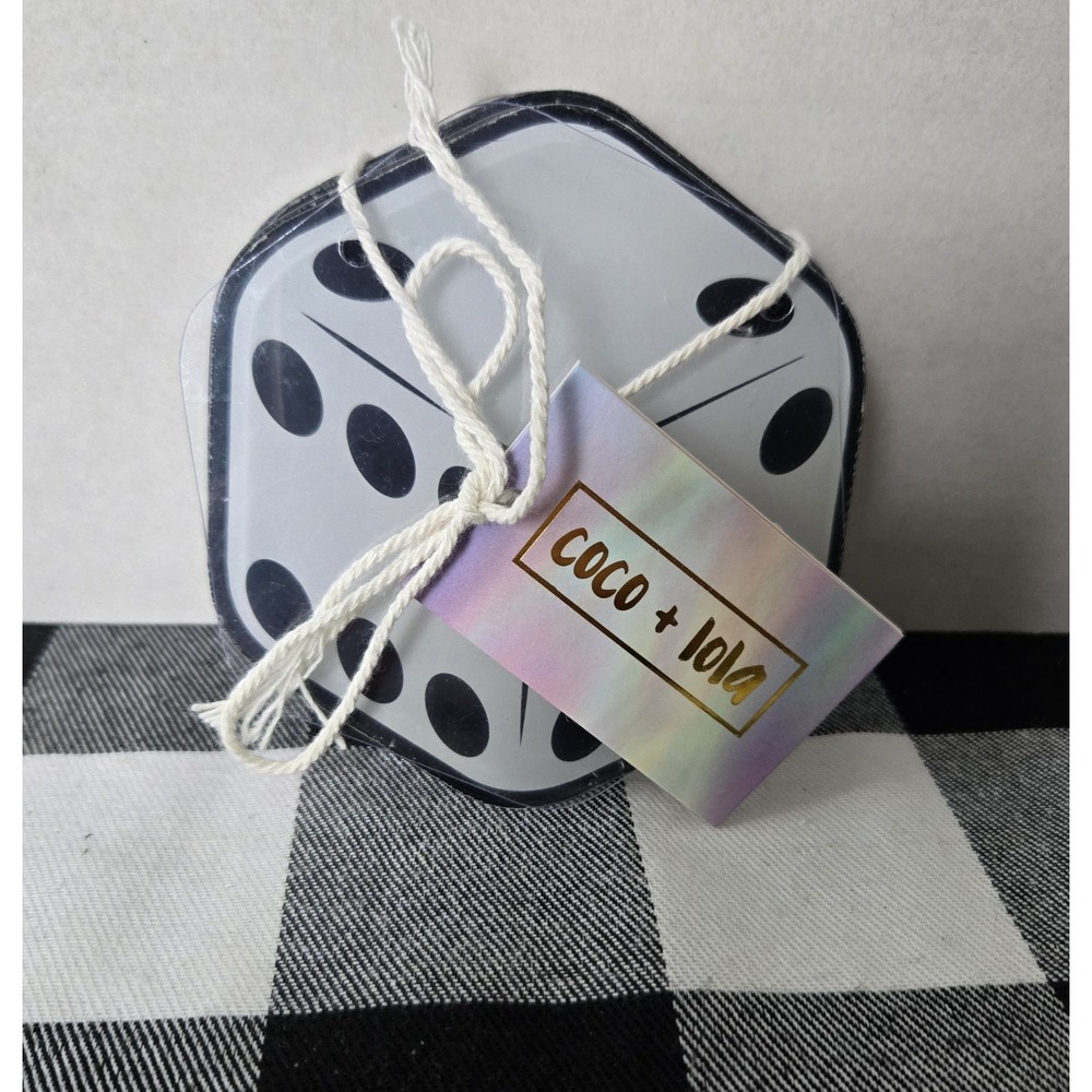 Coco‎ & Lola Dice Game Lover Themed Coasters Set Of Four Stocking Stuffer